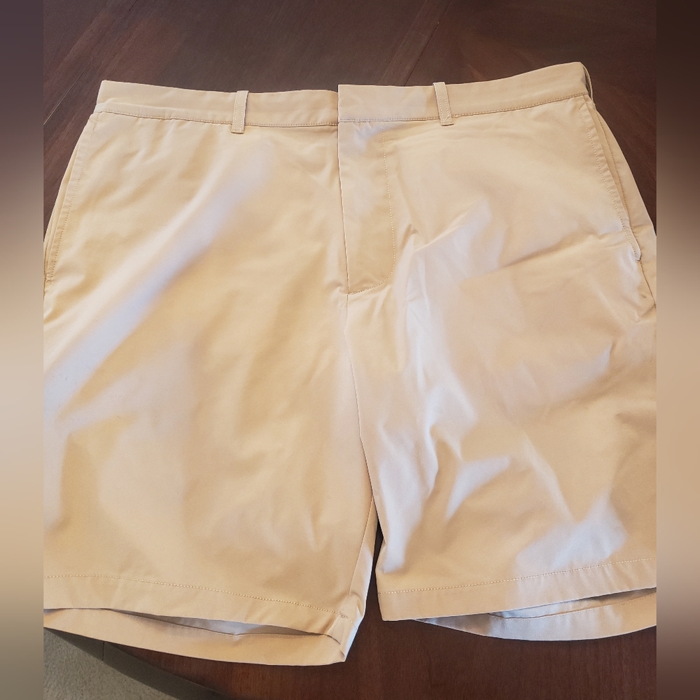 New! 2 pairs! J.Crew Factory Dark Khaki 9" Tech short 38 waist - Picture 9 of 11